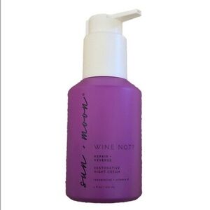 NEW Sun & Moon Wine Not? Repair and Reverse Restorative Night Cream Glass Bottle